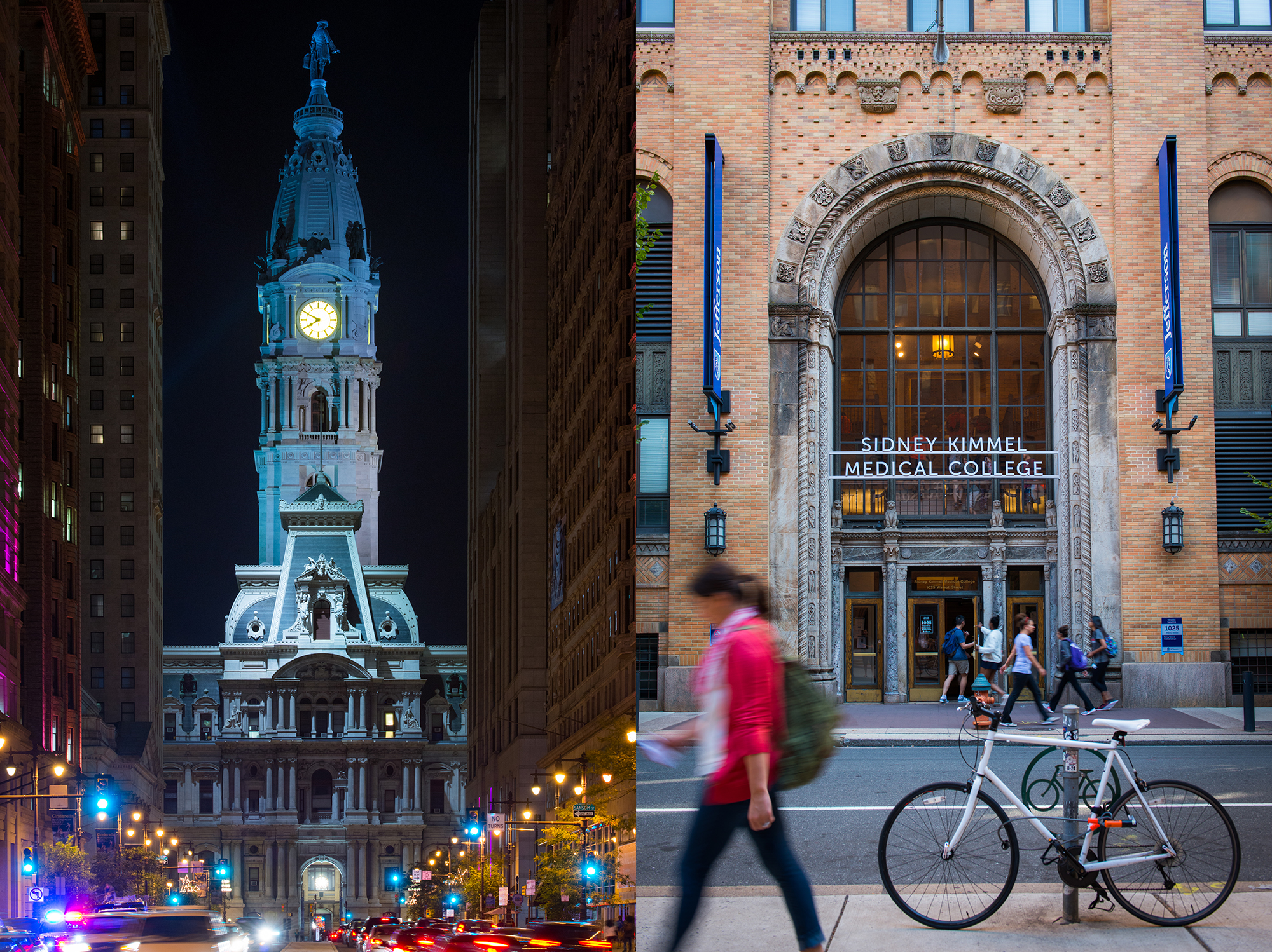 City Hall and Jefferson Hospital, Philadelphia Editorial and Commercial Photography