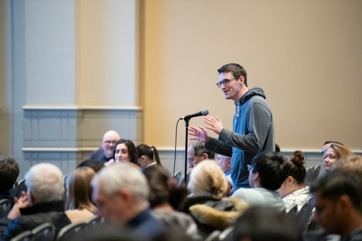 question and answer session during a keynote address