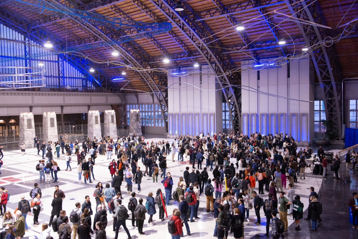 event attendees in the pa convention center reception space